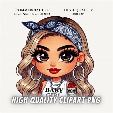 Tattoo Girl Png Mexican Chicana Chibi S Chola Chibi Doll Clipart Latina Chingona Png