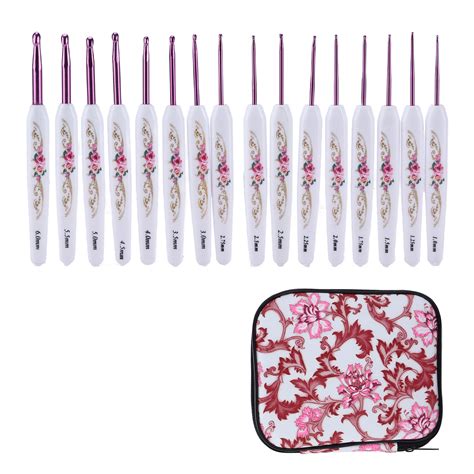 Crochet Hooks Set Ergonomic Design Handle Sturdy Crochet Comfortably Use DIY Knitting Tools for