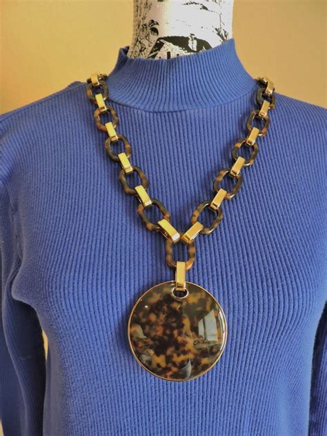 Michael Kors Women S Tortoise Modern Mix Necklace Mkj Nwt