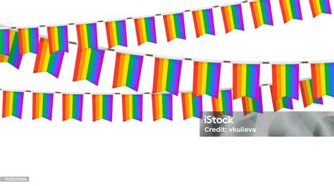 Lgbt Garland Rainbow Color Pennants Chain Party Bunting Decoration Celebration Flags For Pride