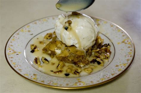 Packed Table White Chocolate Walnut Blondies With Maple Butter Sauce