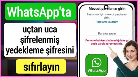 WhatsApp Uçtan Uca Şifreli Yedekleme Parolası Nasıl Sıfırlanır WA