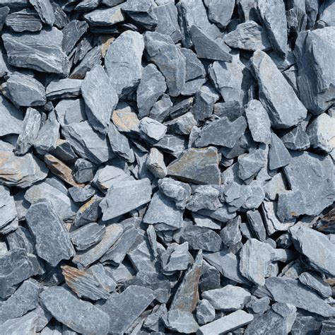 40mm Grey Slate Chippings 1 Tonne Bulk Bag - Grey Garden Slate Chippings