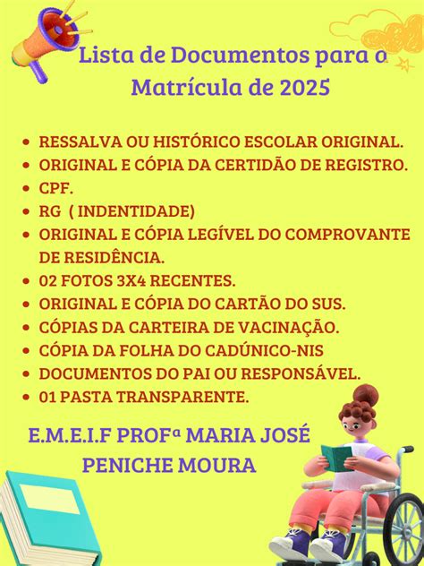 Documentos Para Matricula Escolar - Documentos para Matrícula 2025 | PDF