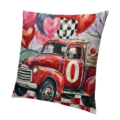 Ulloord Valentines Day Throw Pillow Covers Buffalo Check Spring