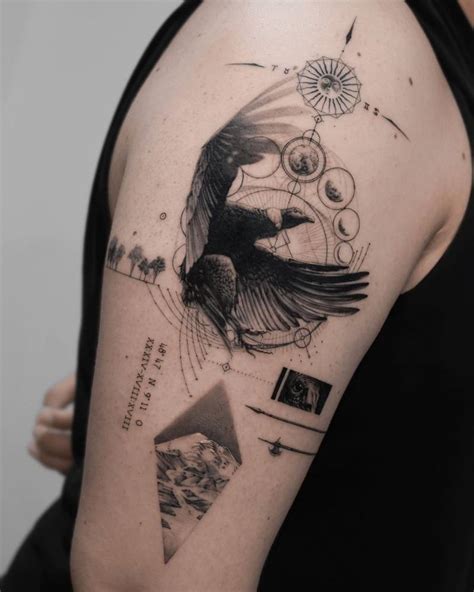 Condor Tattoo Located On The Upper Arm Graphic Style