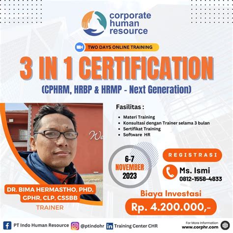 3 In 1 Certification Cphrm Hrbp And Hrmp Next Generation 6 7 November 2023 Corporate