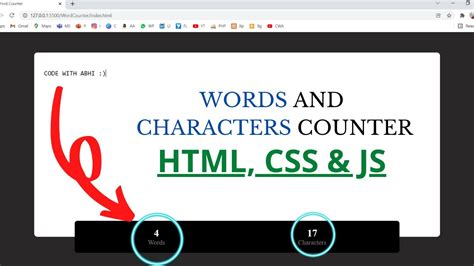 Word And Character Counter Website Using Html Css And Javascript 🔥🔥 Live Word And Character