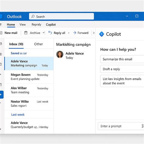 How to enable Copilot in Outlook for faster email processing?