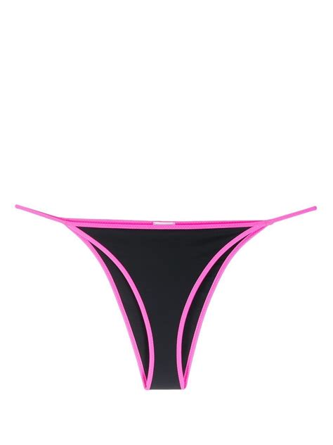 GANNI Two Tone Thong Bikini Bottoms Editorialist