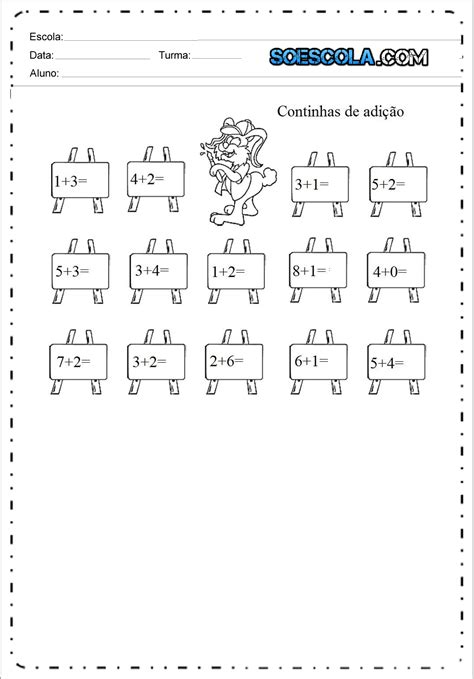Continhas De Adição E Subtração 1 Ano