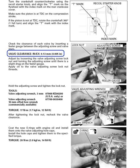 Valve Adjustment Procedures Recon All Honda Foreman Forums Rubicon