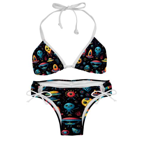 Alien Detachable Sponge Adjustable Strap Bikini Set Two Pack Swimsuit Women Bikini Sets