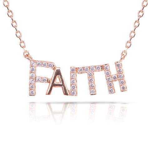 Faith Monogram Necklace Rosegold ⋆ Amanda Blu And Company