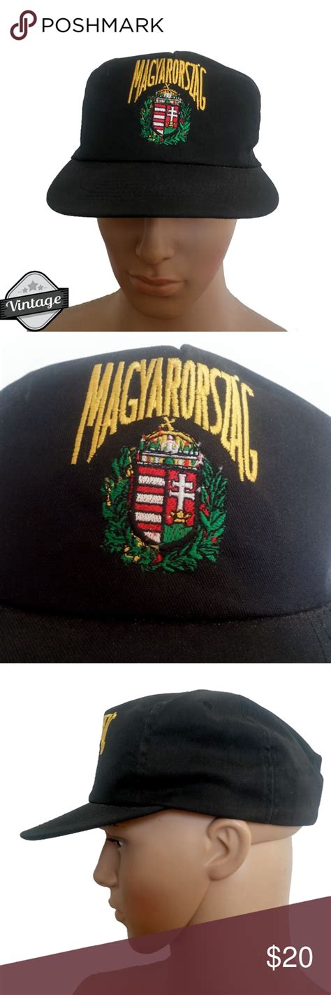 Vintage 90s Magyarorszag Hungary Coat Of Arms Hat Green Baseball Cap