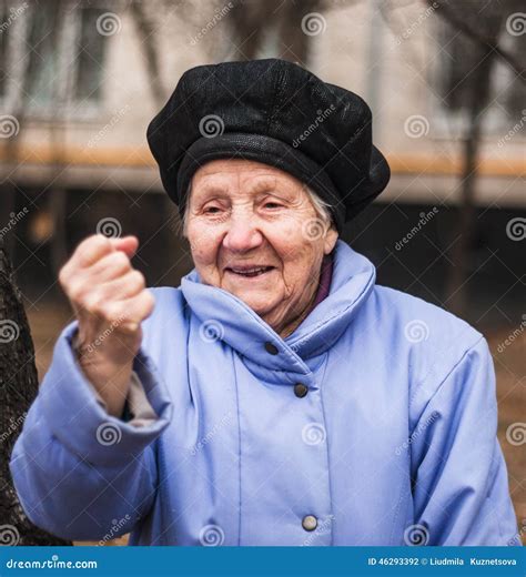 Closeup Portrait Cranky Upset Senior Mature Woman Putting Up Fist Stock Photo Image Of Human