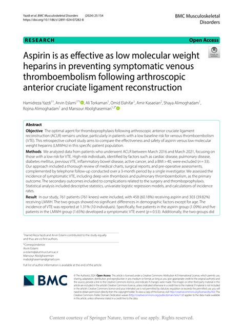 (PDF) Aspirin is as effective as low molecular weight heparins in ...