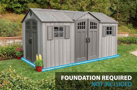 Lifetime Shed 60318 Rough Cut 15x8 Dual Entry