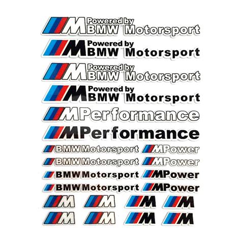 Bmw Logo Reflective Car Stickers Set Bmw M Performance Motorsport Decal