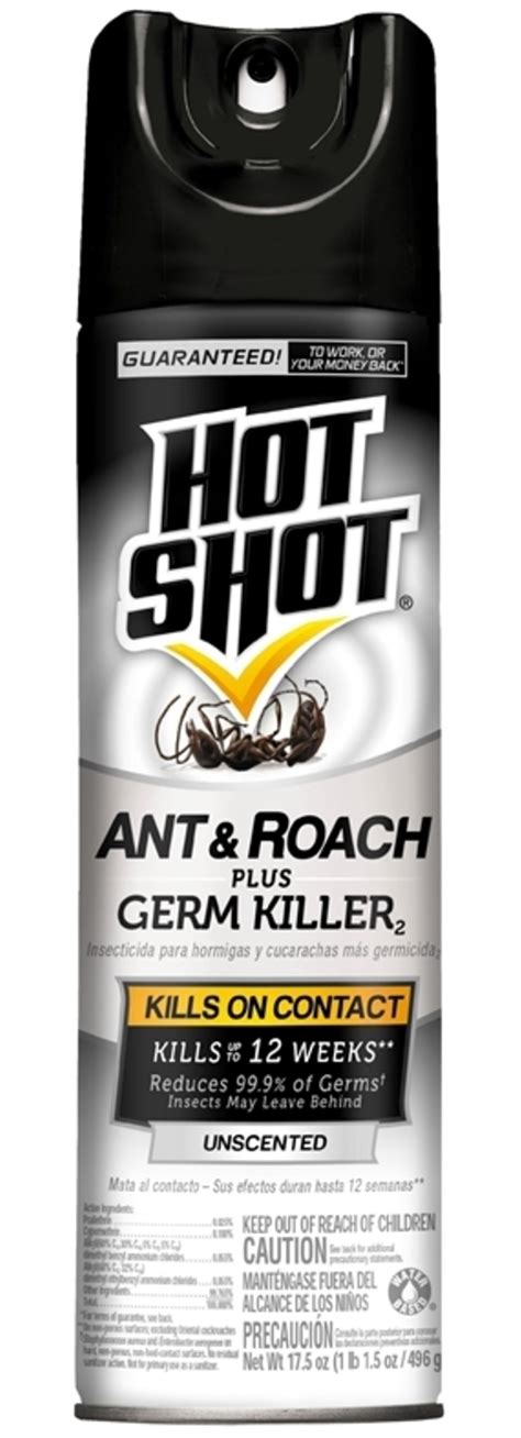 Hot Shot Ant And Roach Killer Unscented Aerosol Germ Reducer Oz