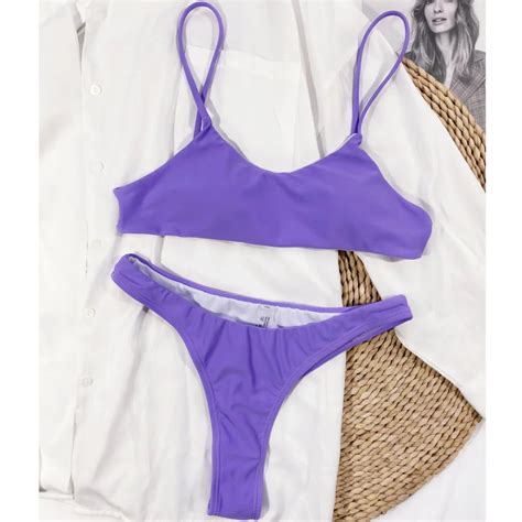 Sexy Backless String Bikini Swimsuit Micro Swimwear Two Piece Women Y2K Bikinis Thong Set Beach