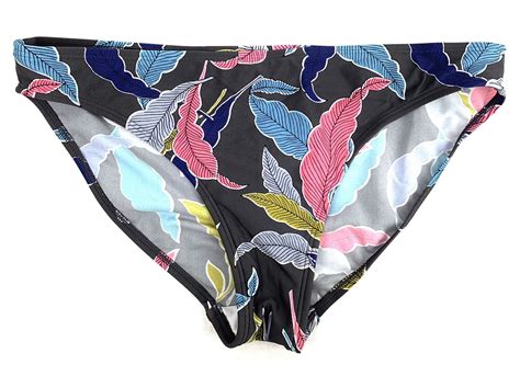Boden Bikini Bottoms Size 8 Swim Swimsuit Leaves Blue Gem