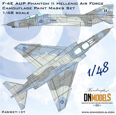 Greek F 4E AUP Phantom IIs Camouflage Paint Masks Set AeroScale