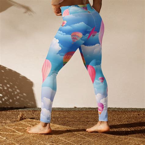 Pastel Hot Air Balloon Leggings Balloonist Gift Balloon Etsy