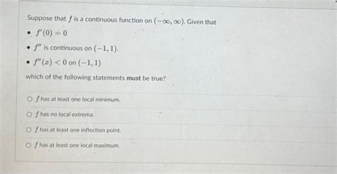 Solved Suppose That F Is A Continuous Function On −∞ ∞