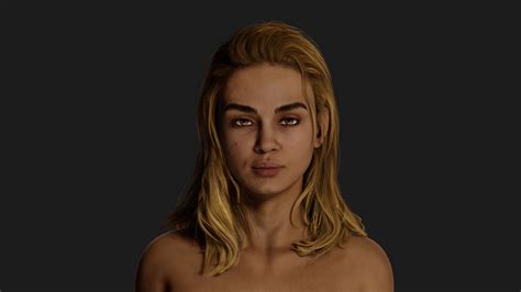 Artstation Rigged Game Ready Female Base Mesh Game Assets