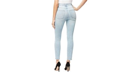 Good American Denim Good Curve High Waist Front Yoke Detail Ankle Skinny Jeans In Blue Lyst