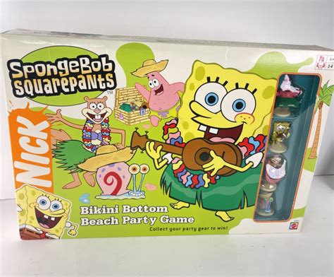 Sponge Bob Square Pants Bikini Bottom Beach Party Board Game Nick NEW