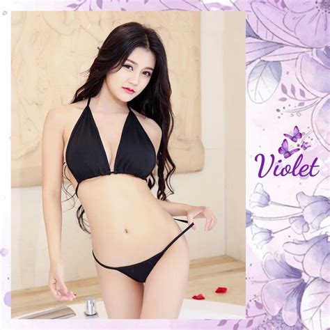 Jual Violet Sexy Bra G String Set Bikini Lingerie Tali Thong Bra Shopee Indonesia