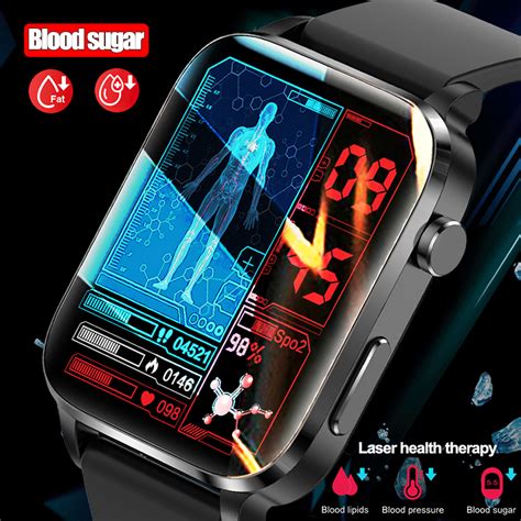 LIGE Smartwatch Relógio Açúcar No Sangue Lipídios Pressão Arterial