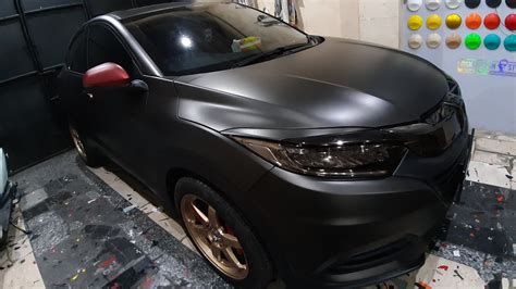 Modifikasi Honda Hrv Full Wrapping Hitam Doff Onk Design Youtube