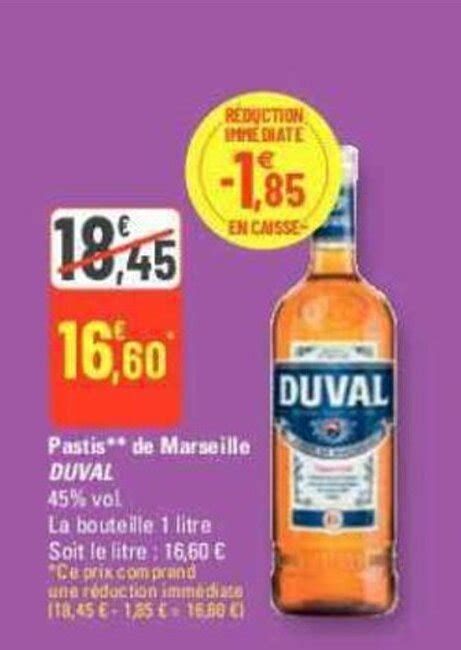 Promo Pastis De Marseille Duval Chez G