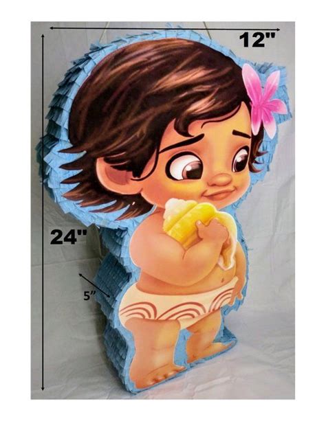 Baby Moana Pinata X Moana Party Supplies Etsy Pi Ata Moana