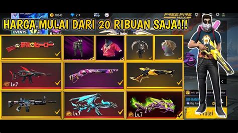 RIVIEW AKUN FF SULTAN MURAH HARGA 10 RIBUAN ADA SKIN SG 2 GOLD DAN