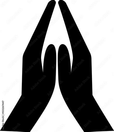 praying hands gesture sign religion signs  symbols stock vector