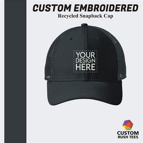 New Era® Snapback Cap Custom Trucker Caps Embroidered Hats Custom ...