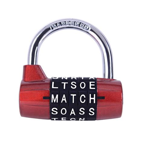 Gym Locker Lock 5 Letter Word Lock 5 Digit Combination Lock Safety Padlock For School Gym Locker