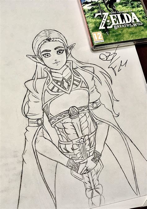 Botw My First Time Drawing Princess Zelda Rzelda