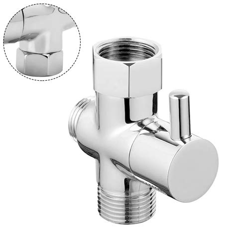 3 Way Shower Head Diverter Valve Brass G1 2 T Adapter Converter Chrome