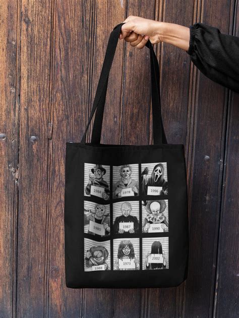 Horror Tote Bag Halloween Tote Scary Movie Tote Reusable Bag Book