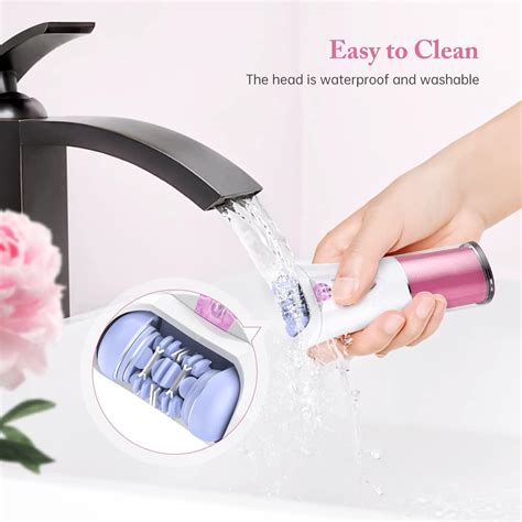 Cordless Facial Epilator For Women Electric Hair Remover With Led Light And Bikini Trimmer In
