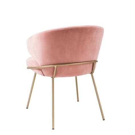 Kinley Nude Velvet Dining Chair Eichholtz Fci London