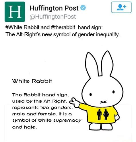 Hufﬂnglonpost White Rabbit And Therabbit Hand Sign The Alt Rights