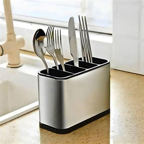 Escorredor Talher - Escorredor de Talher Premium com Sistema de Drenagem Bandeja Coletora ...