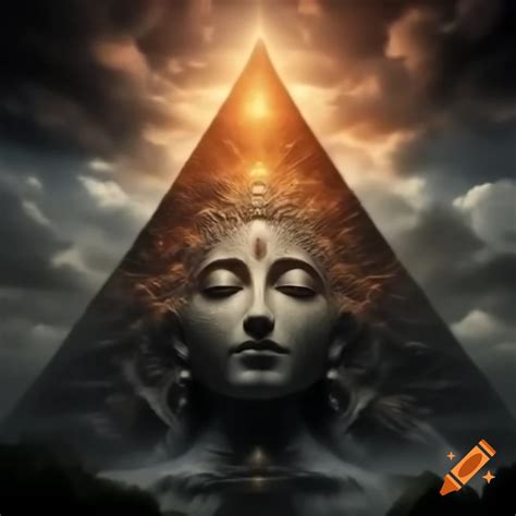 Artistic Representation Of Ancient Pyramids In A Dreamscape Inspired By