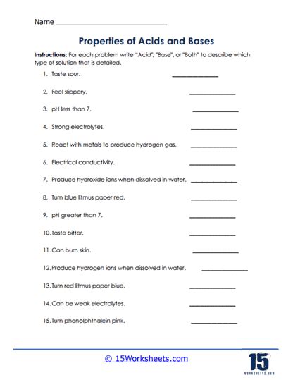 Free Printable Acids And Bases Worksheets Worksheets Library